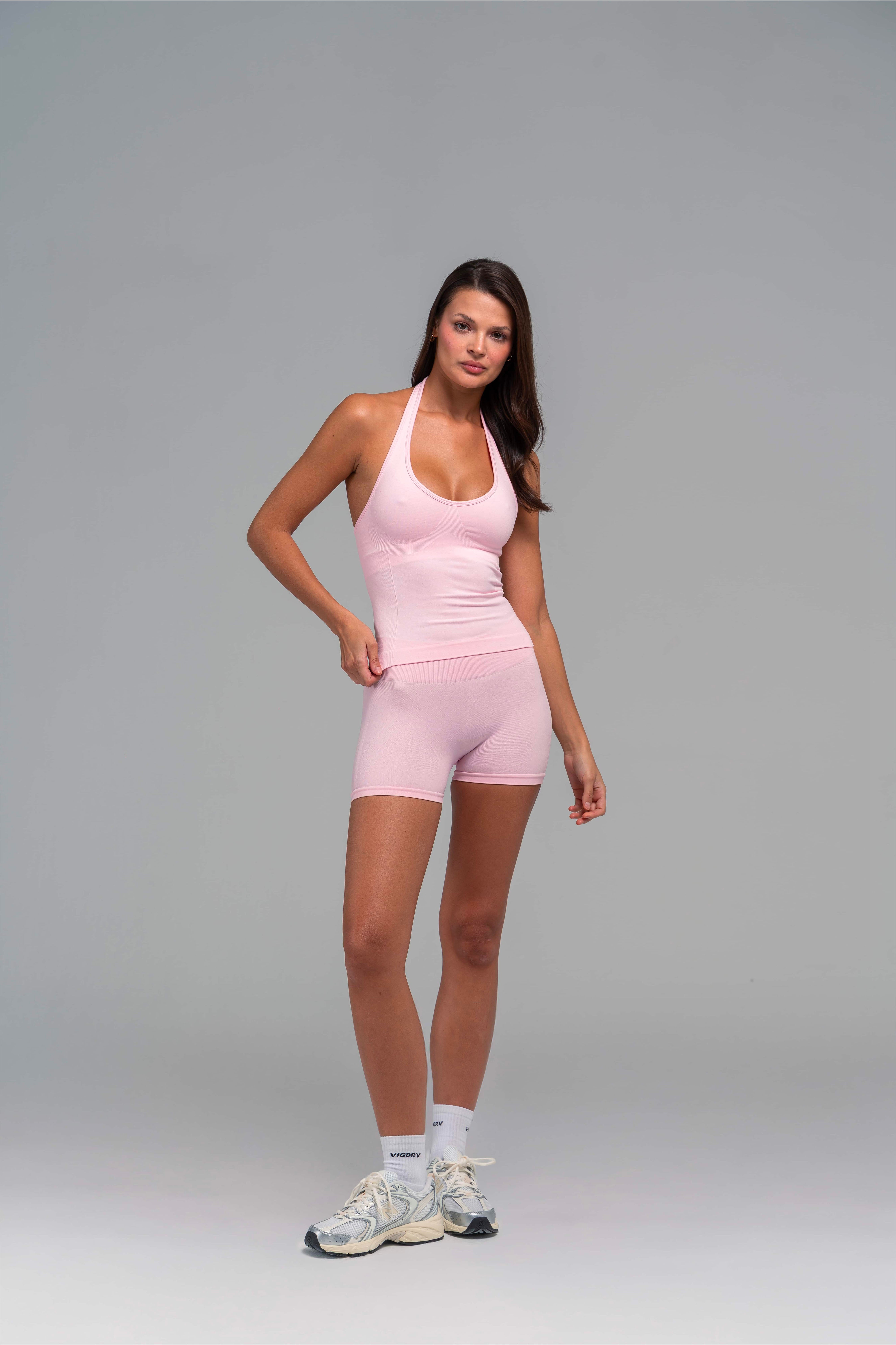 Vigorv Shaping Halter Top - Baby pink
