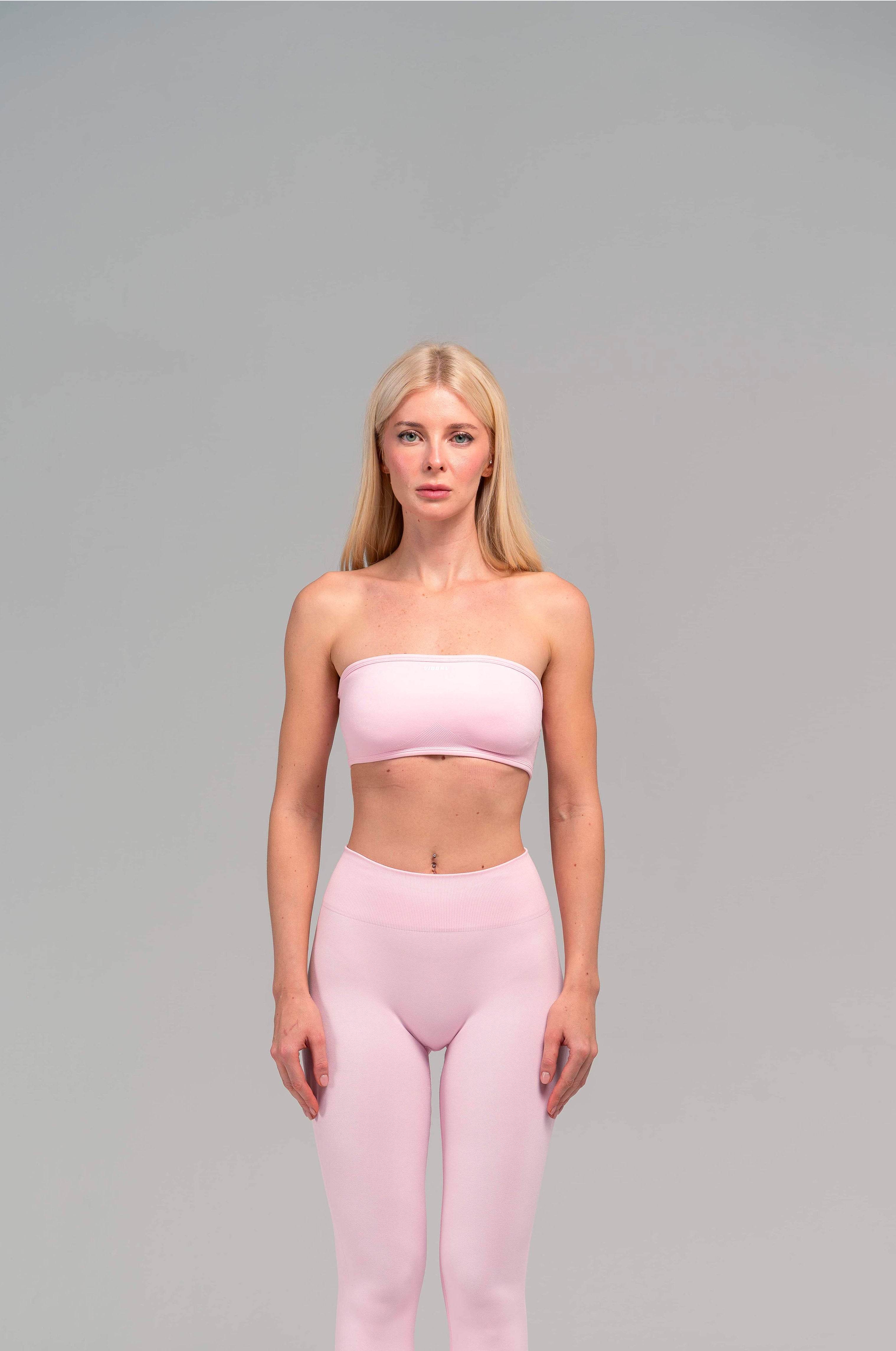 Vigorv Seamless Bandeau Bra -Baby pink