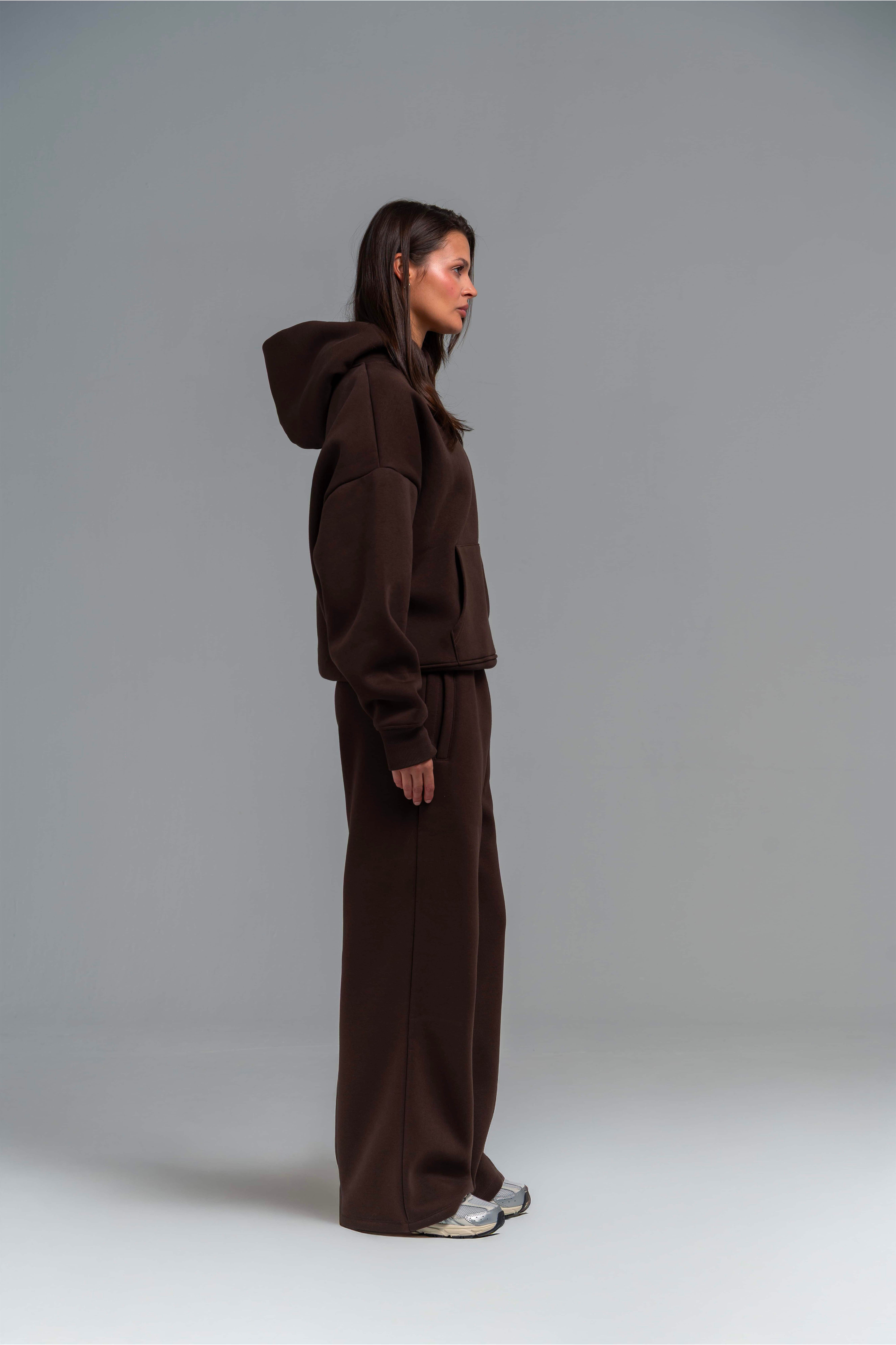 Vigorv Oversized Cozy Joggers-Coffee