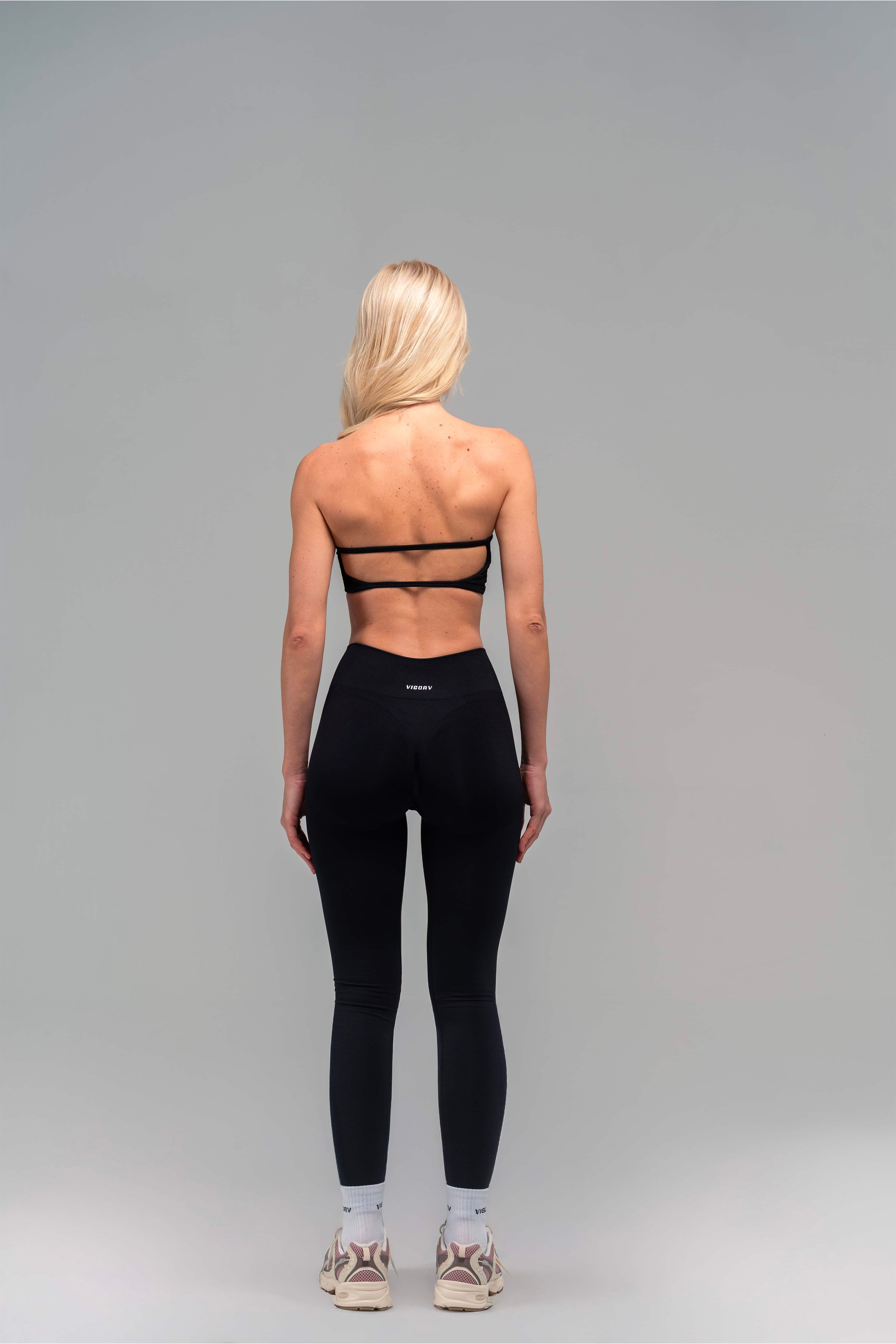 Vigorv Seamless Bandeau Bra - Jet black