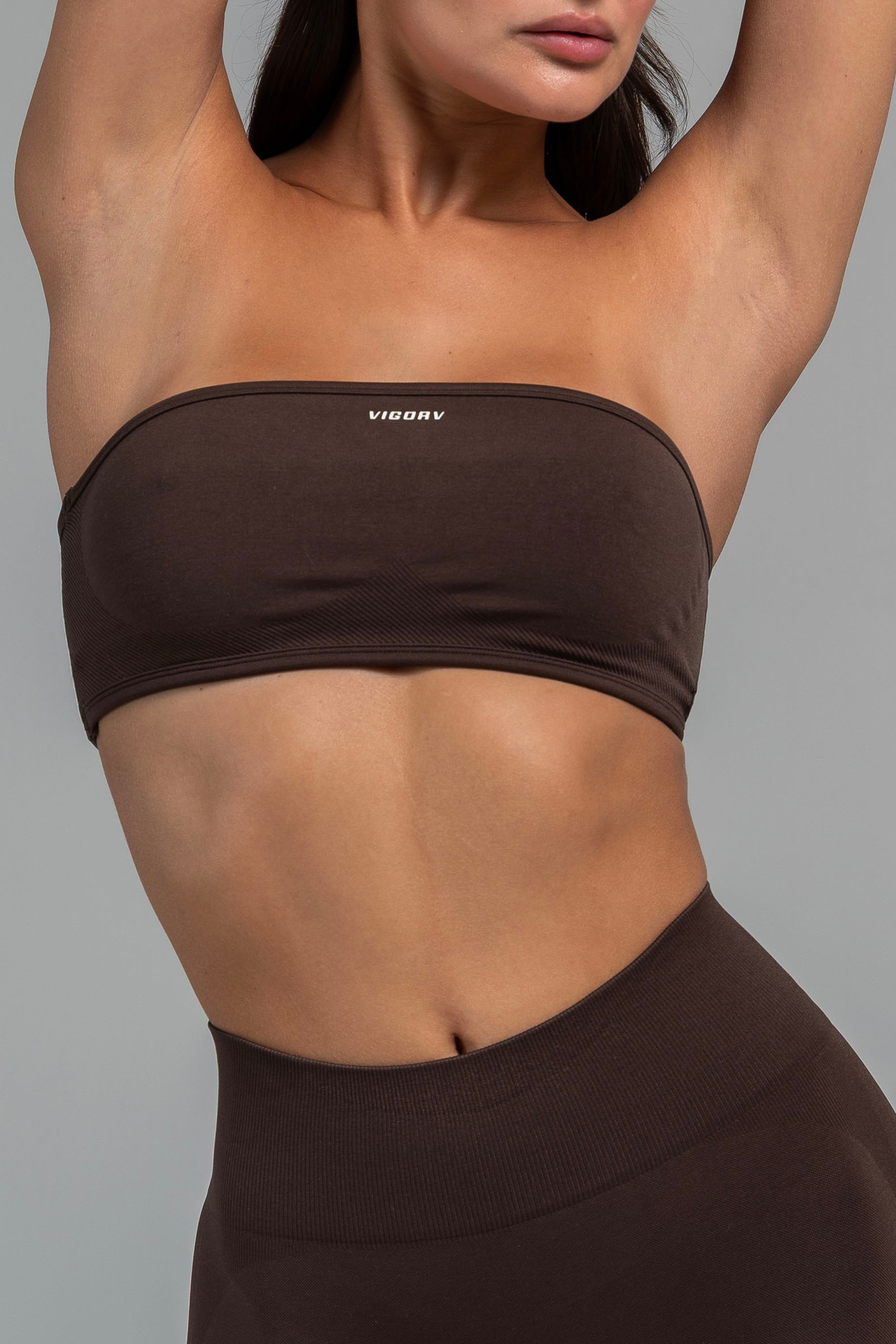 Vigorv Seamless Bandeau Bra - Coffee