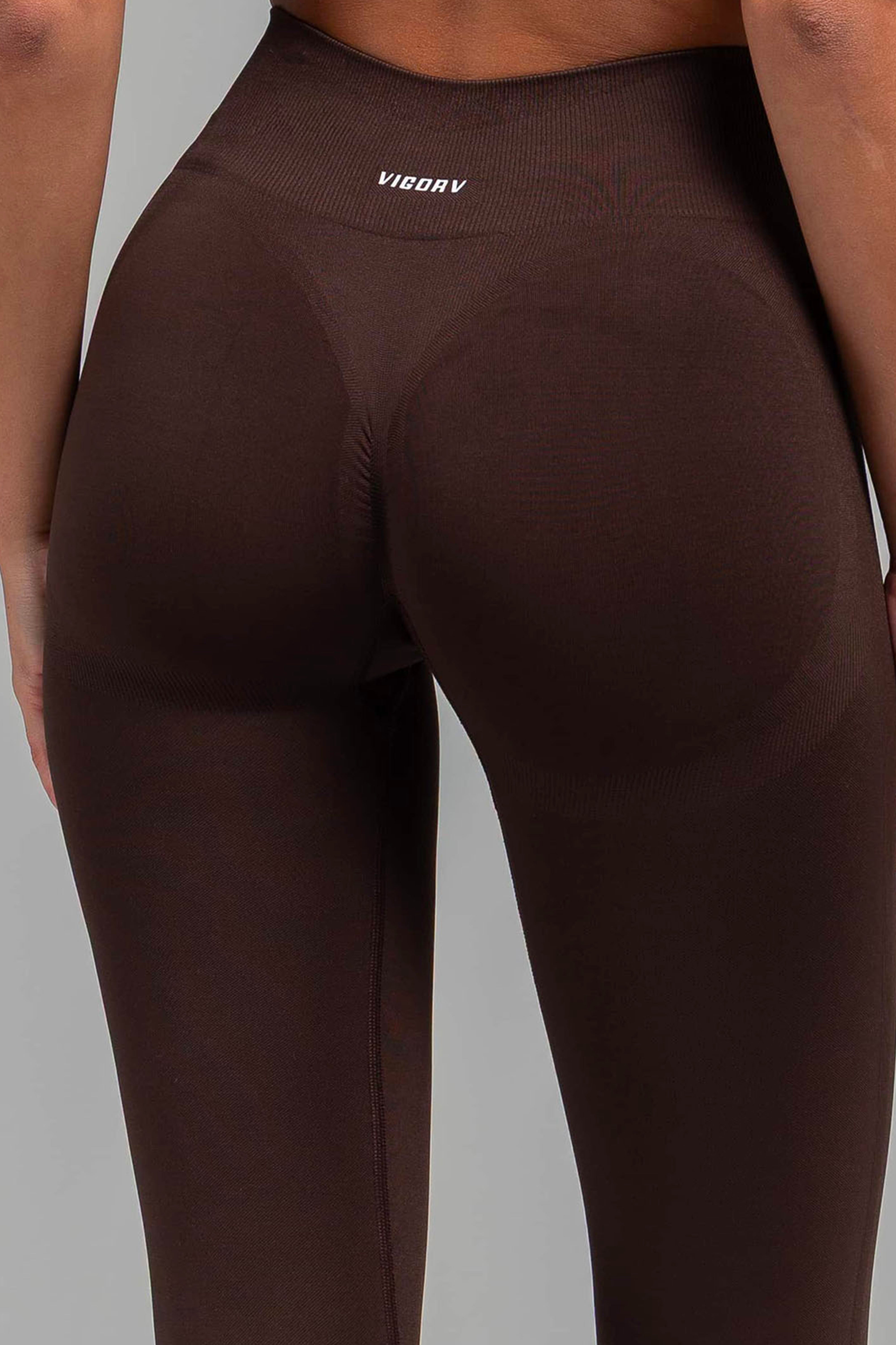 Vigorv Shaping Scrunch Leggings - Coffee