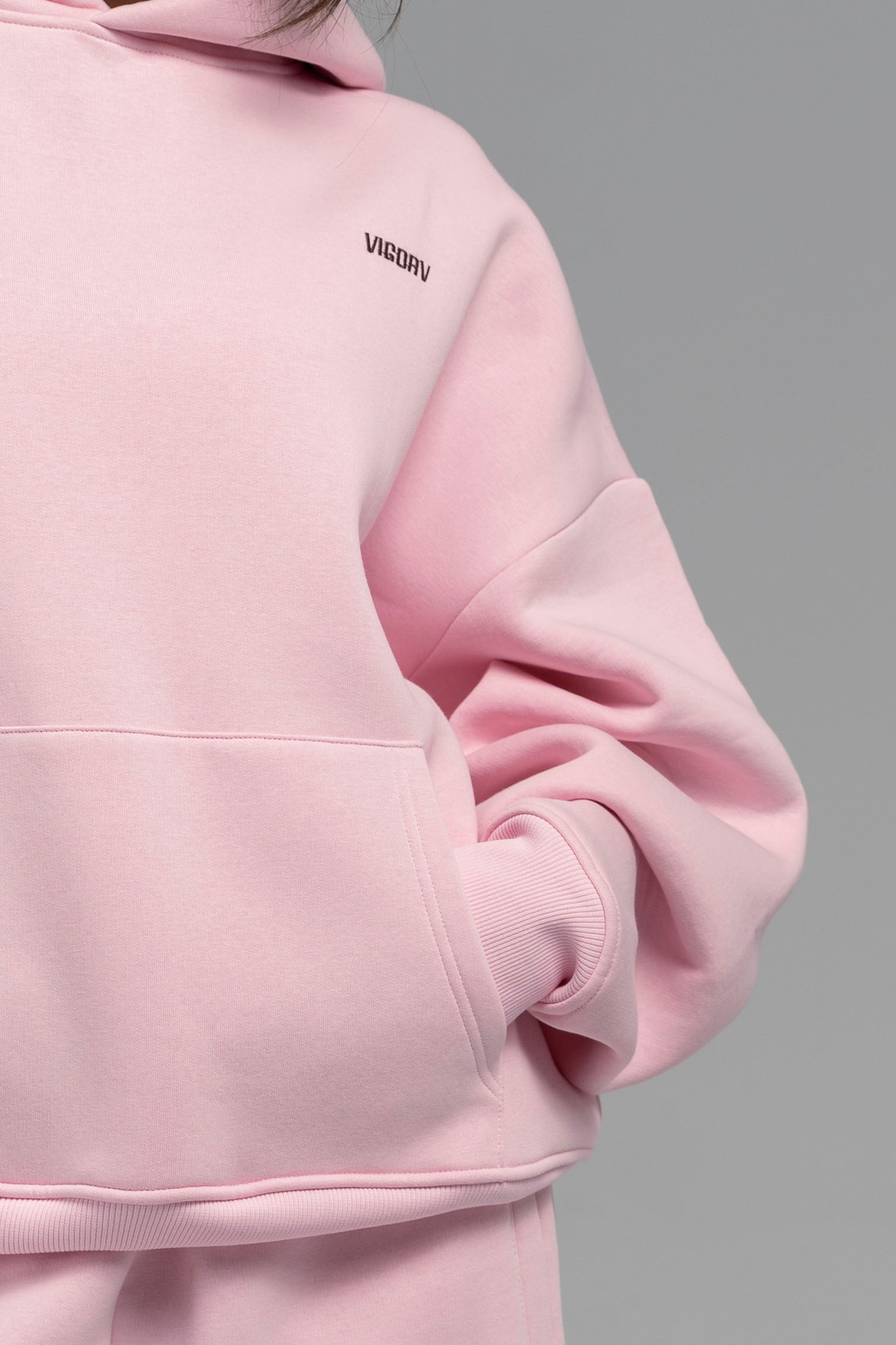 Vigorv Oversized Cozy Hoodie - Baby pink