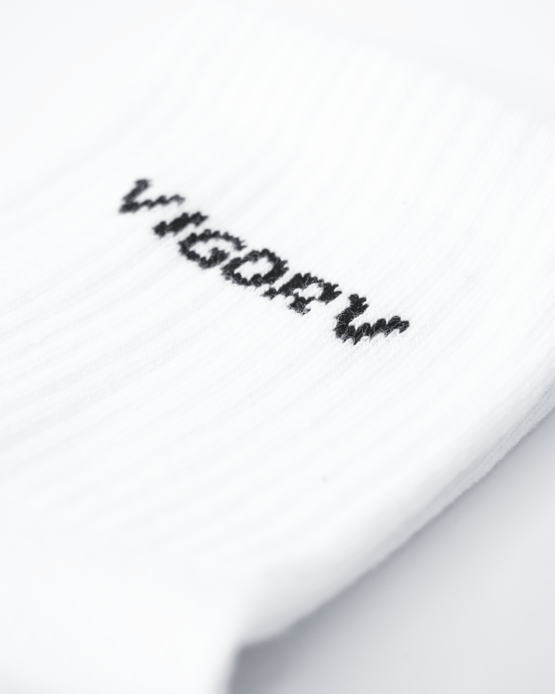 Vigorv long cotton crew socks white