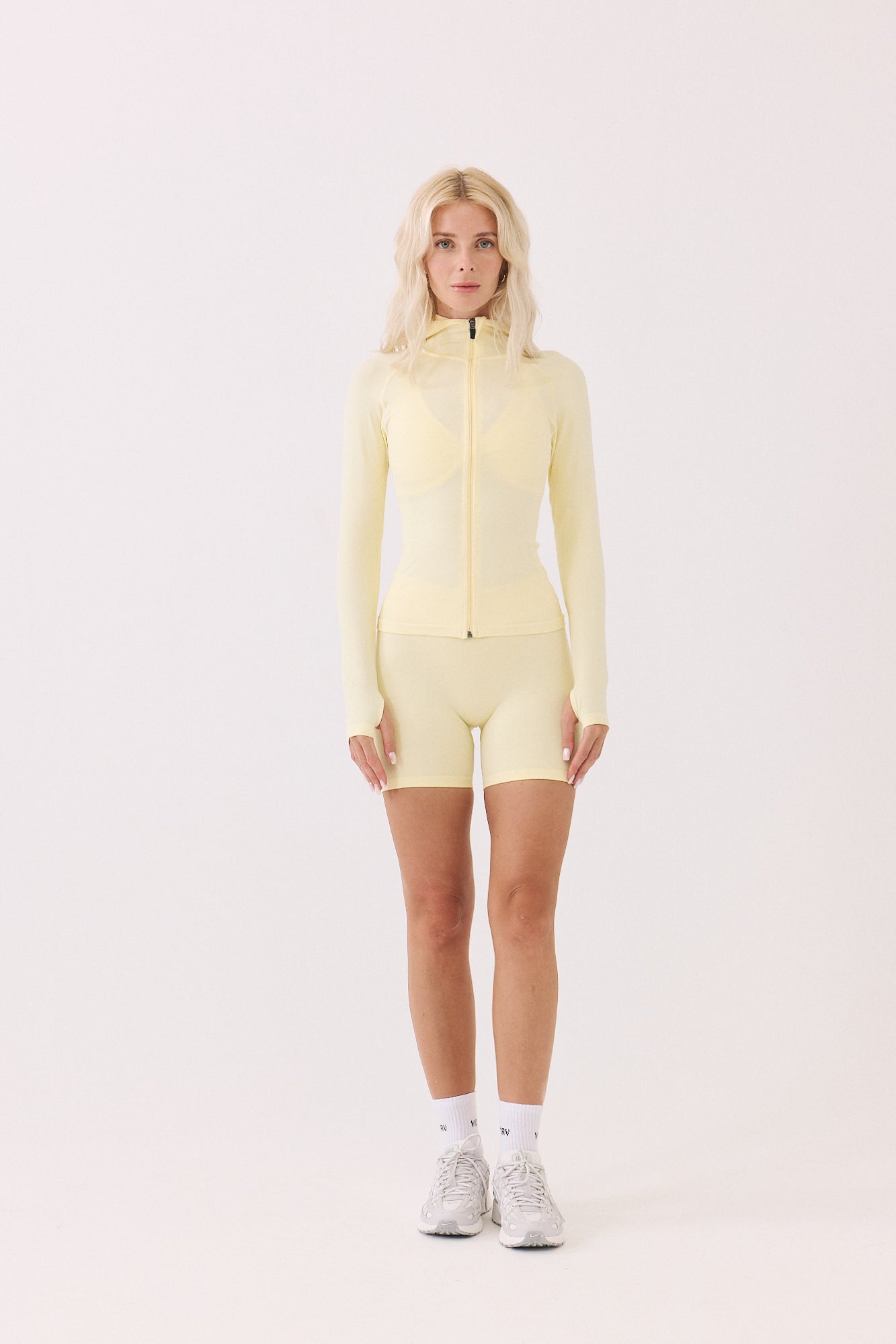 HOODED JACKET - Lemon