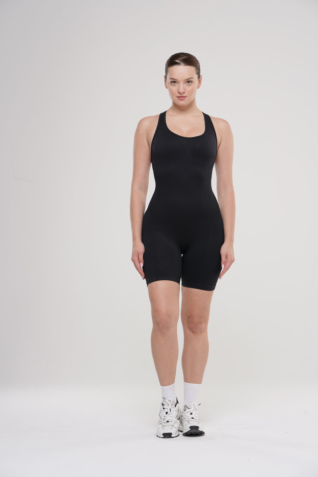 VIGORV BLACK SHORT JUMPSUIT