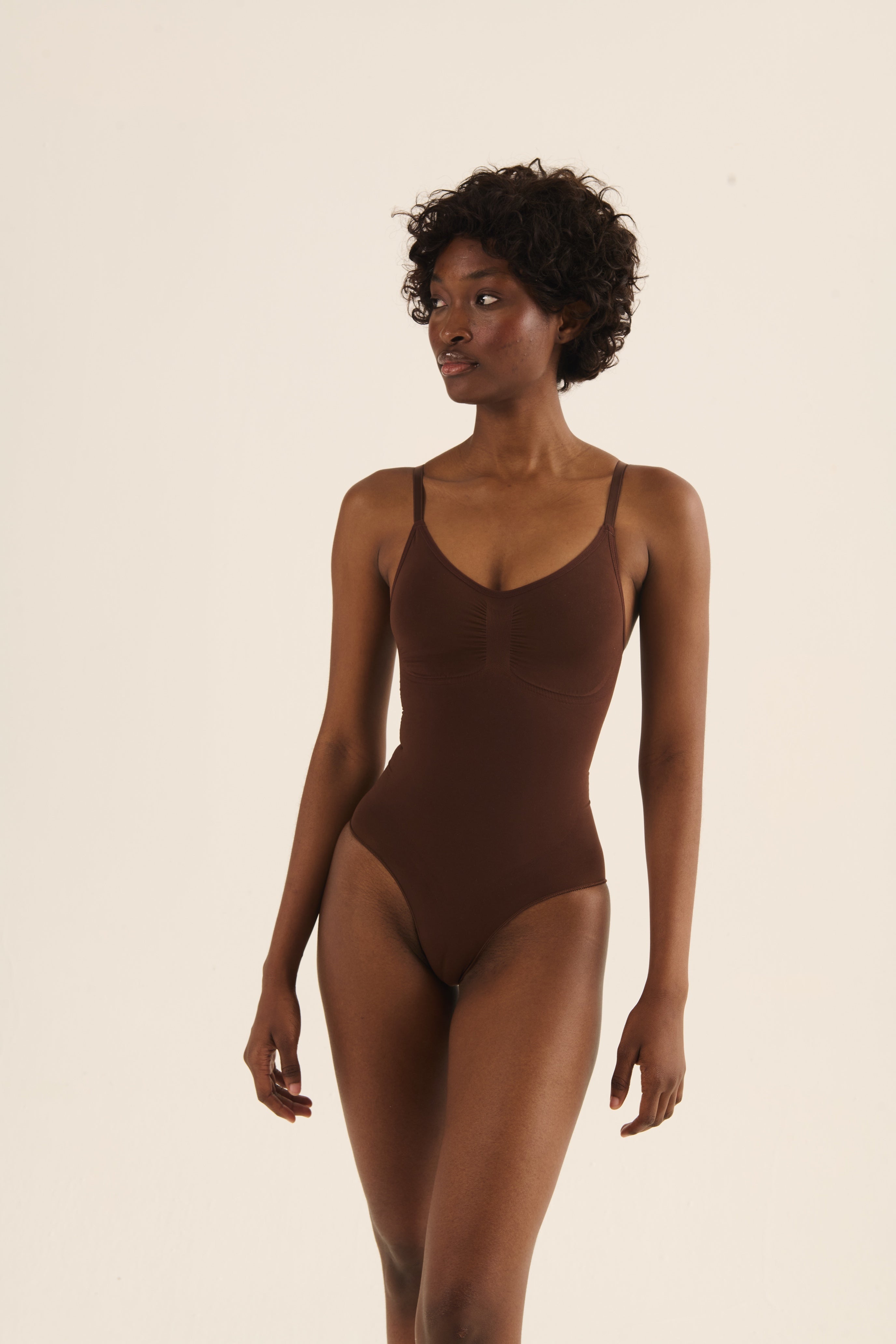 brief bodysuit - dark chocolate