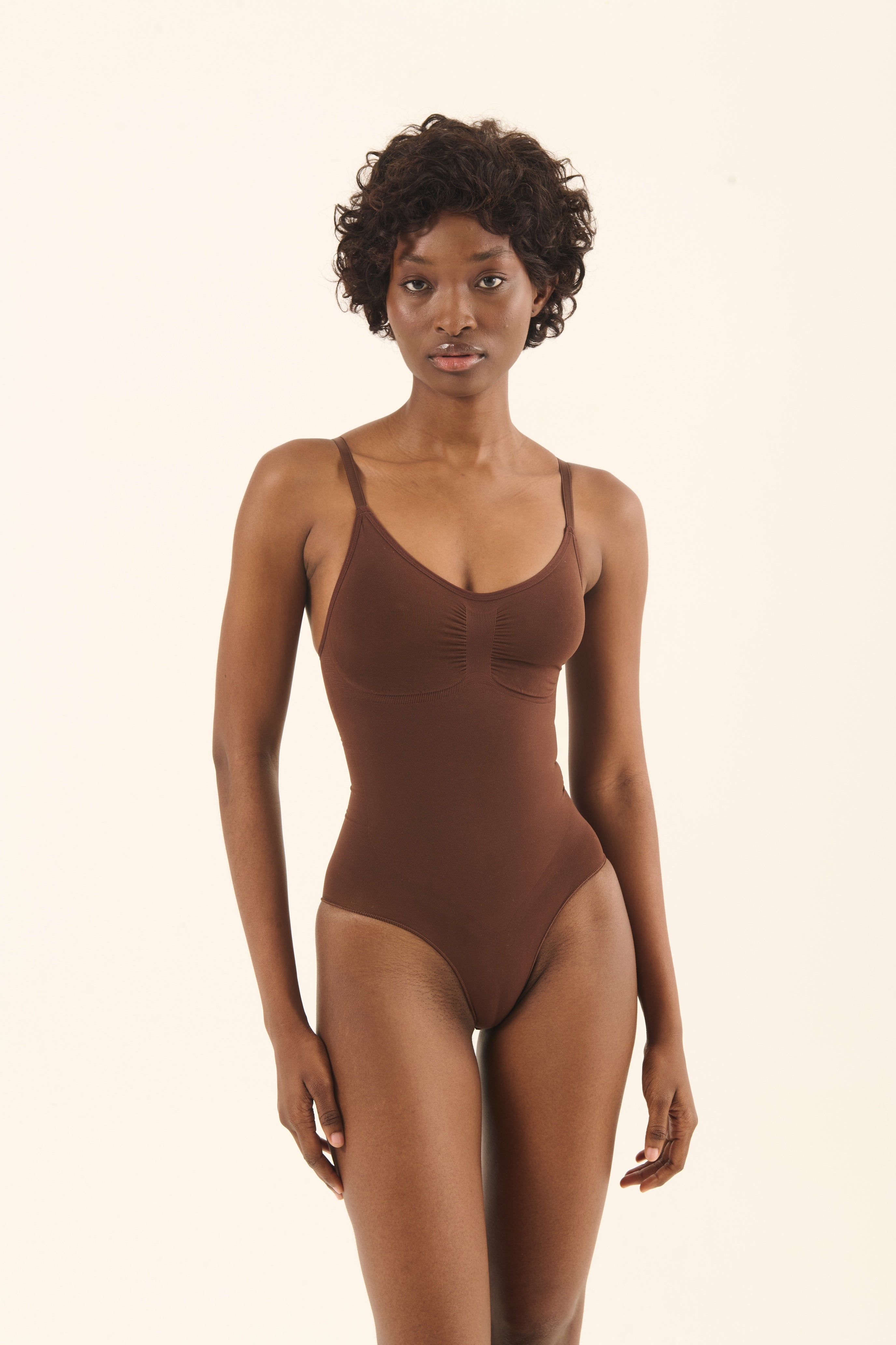 brief bodysuit - dark chocolate