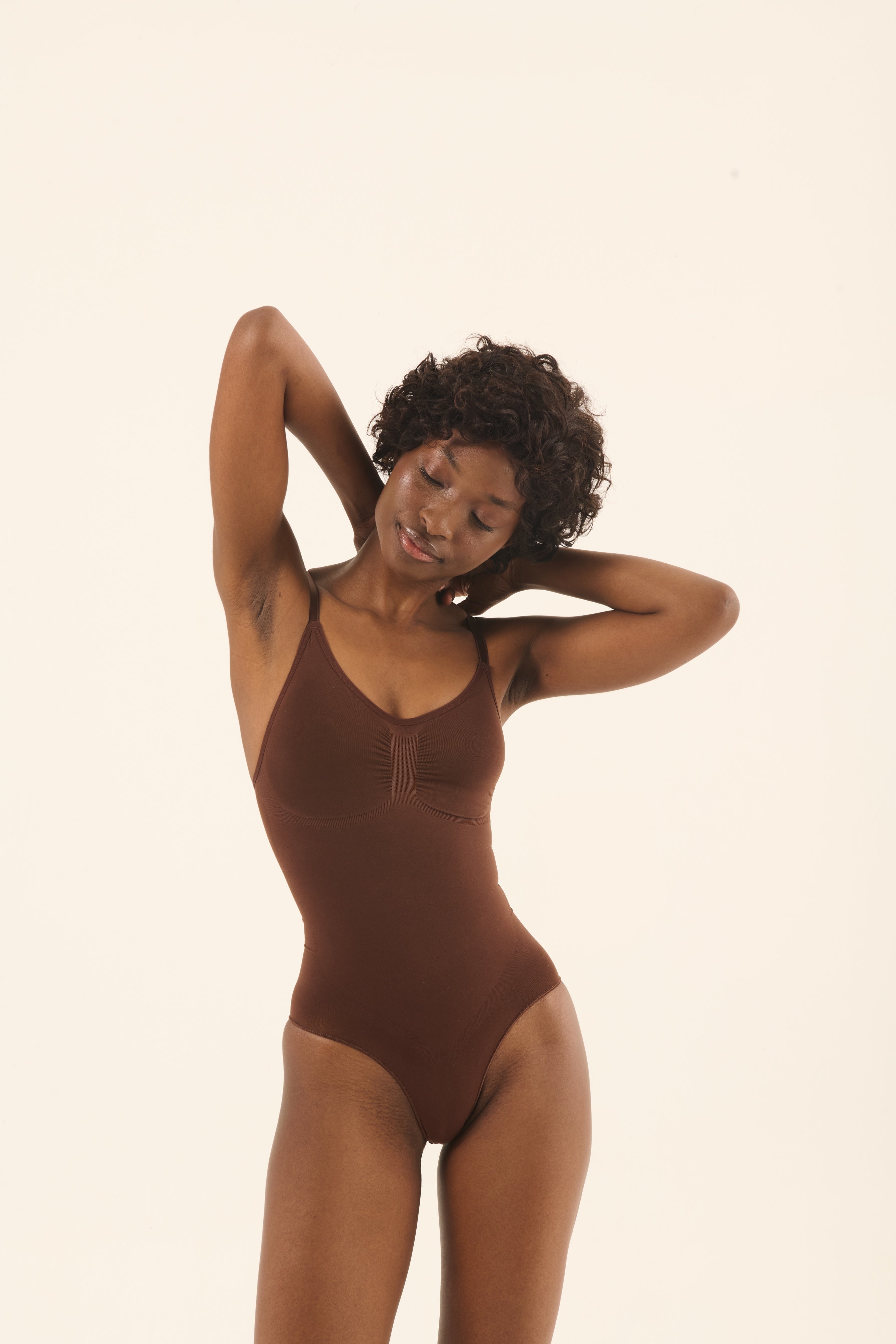 brief bodysuit - dark chocolate