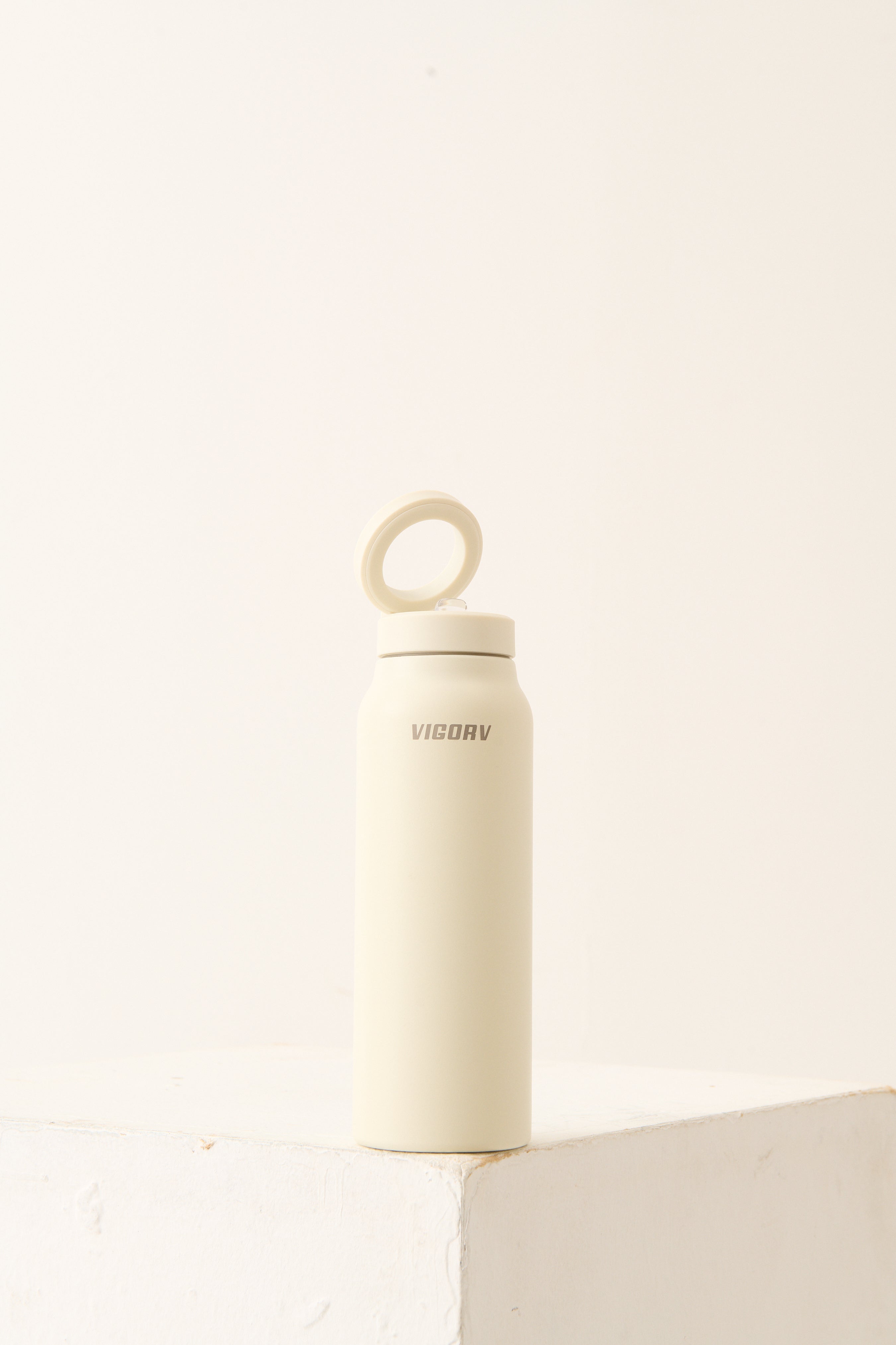 Magnetic Thermo Bottle & Phone Stand - Beige