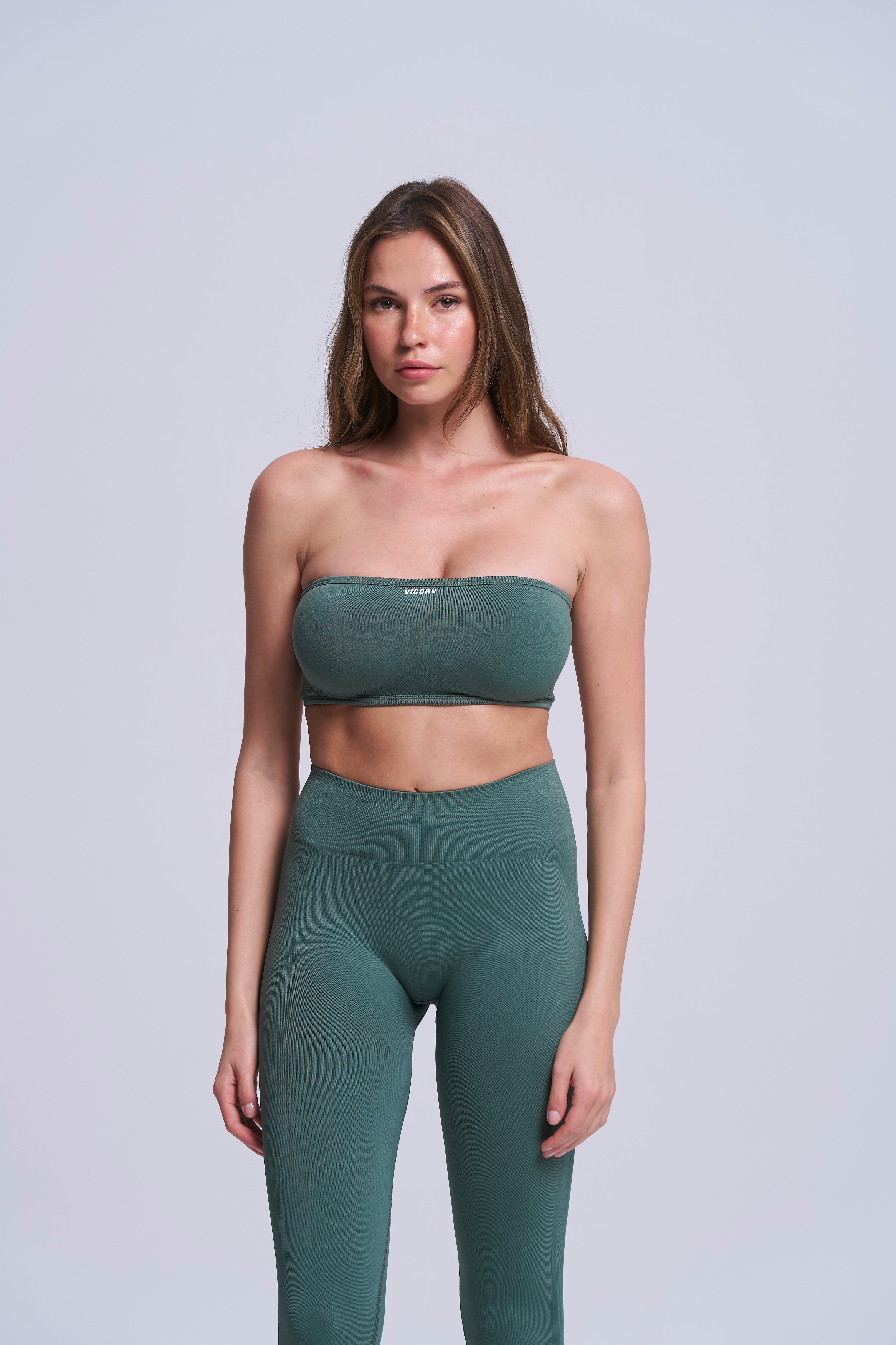 Vigorv Seamless Bandeau Bra - SAGE MIST