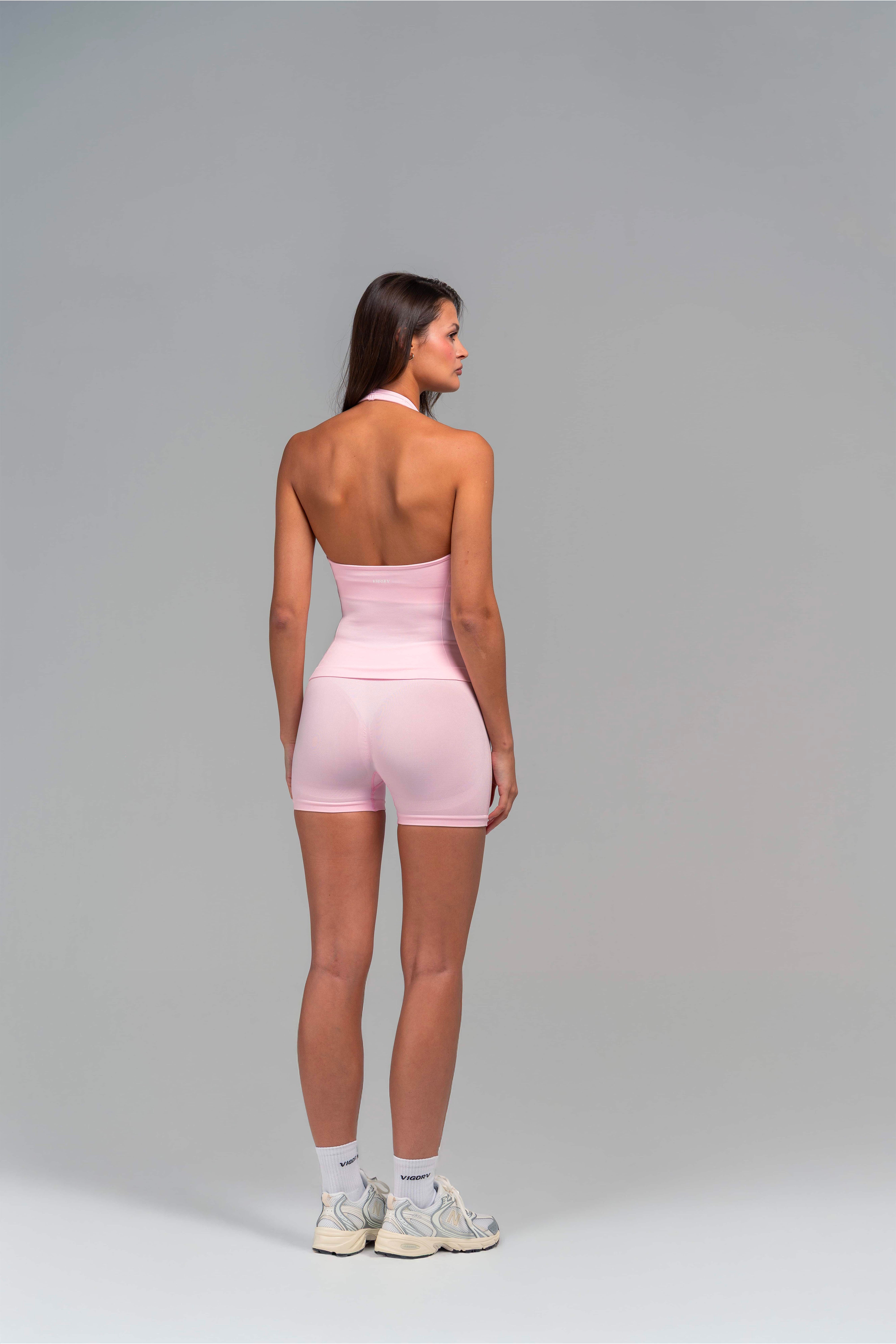 Vigorv Shaping Halter Top - Baby pink