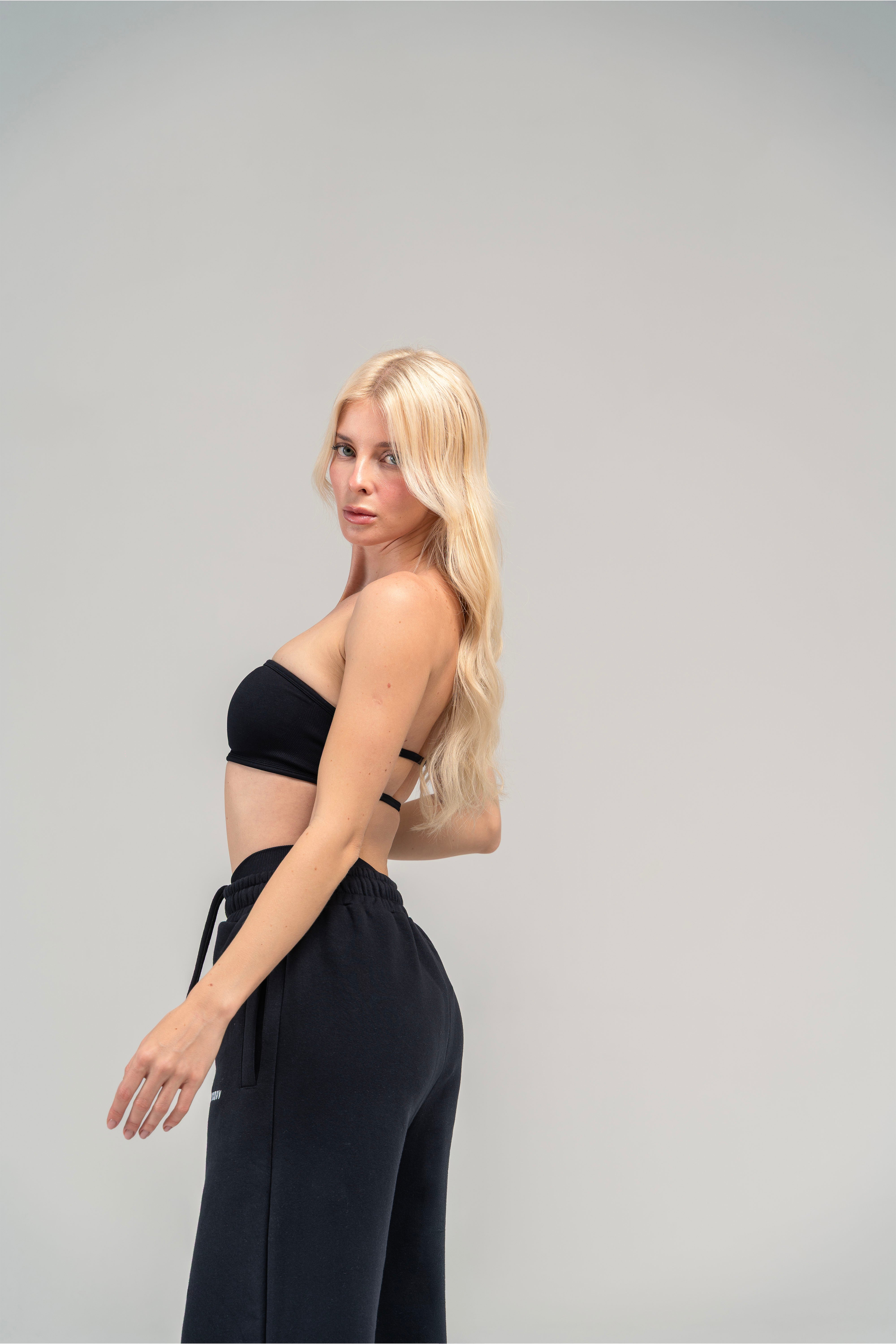 Vigorv Seamless Bandeau Bra - Jet black