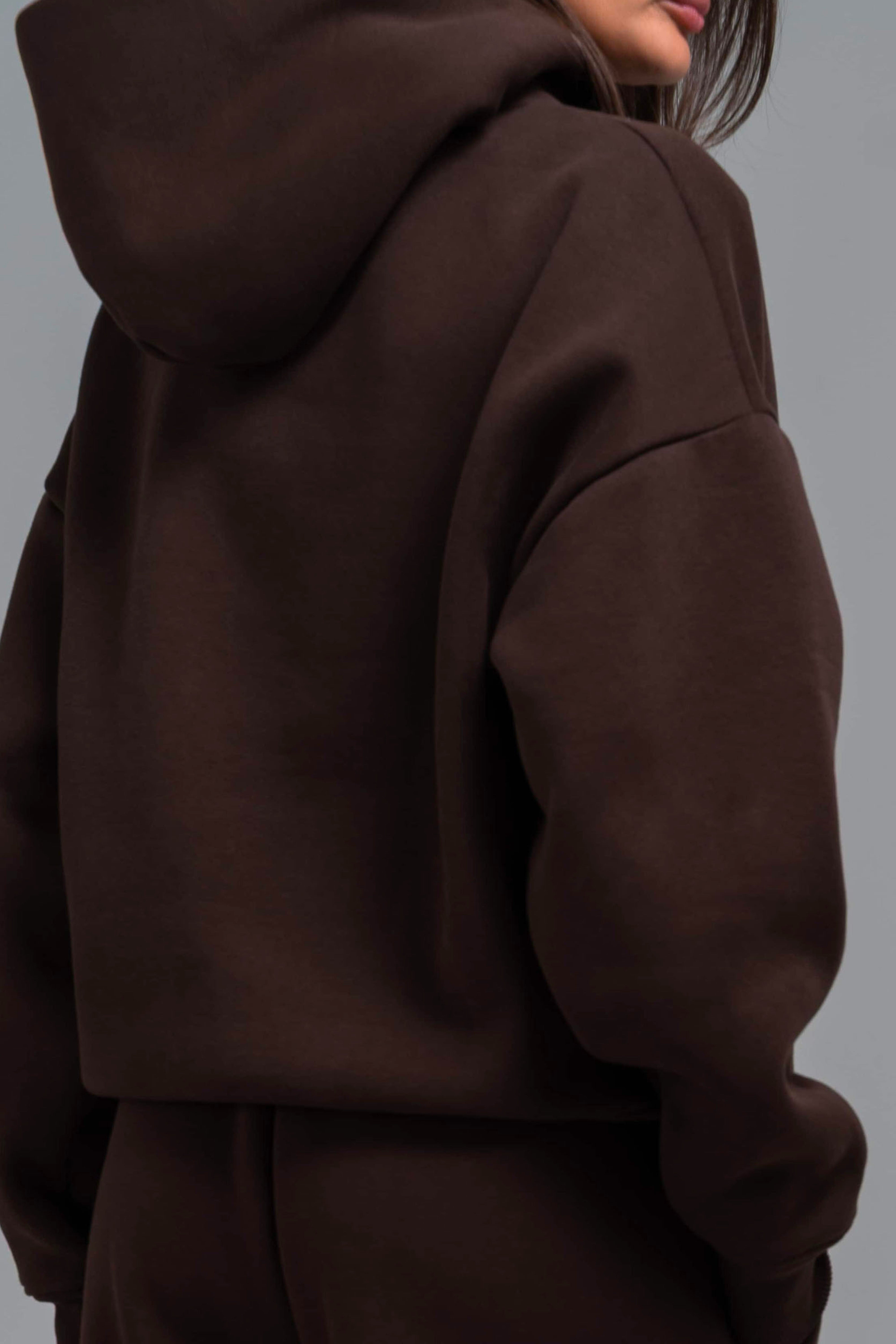 Vigorv Oversized Cozy Hoodie - Coffee
