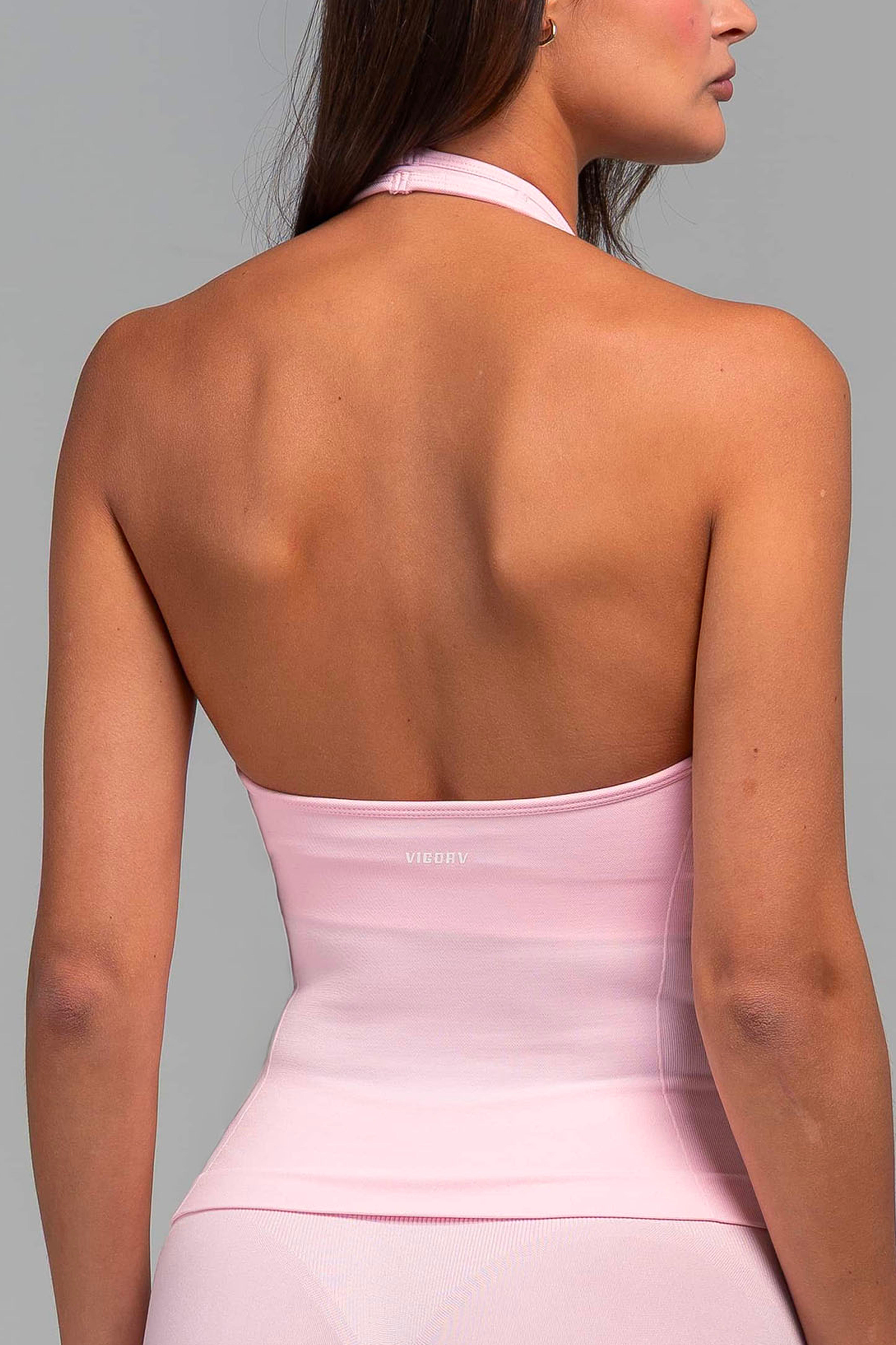 Vigorv Shaping Halter Top - Baby pink
