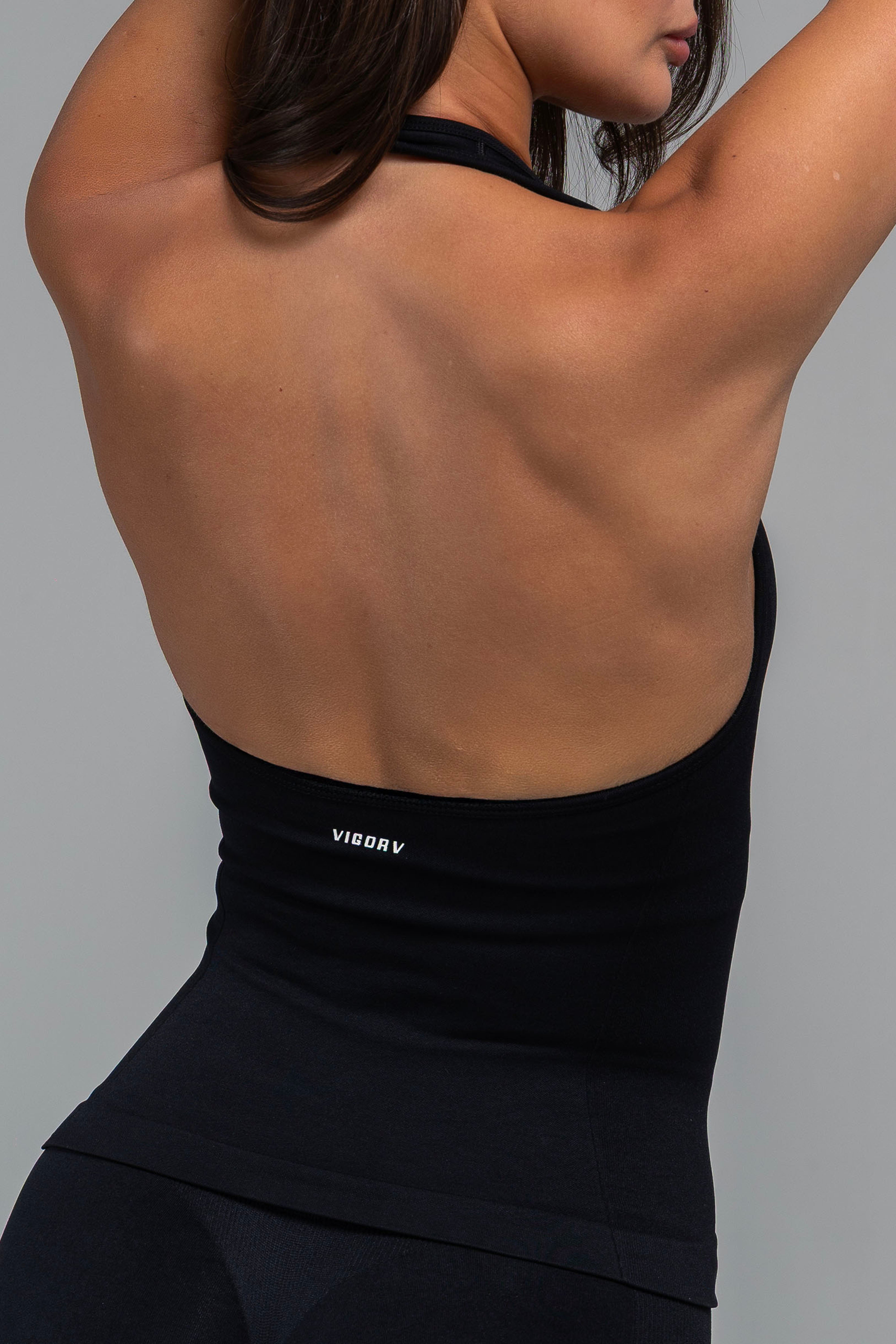 Vigorv Shaping Halter Top - Jet black