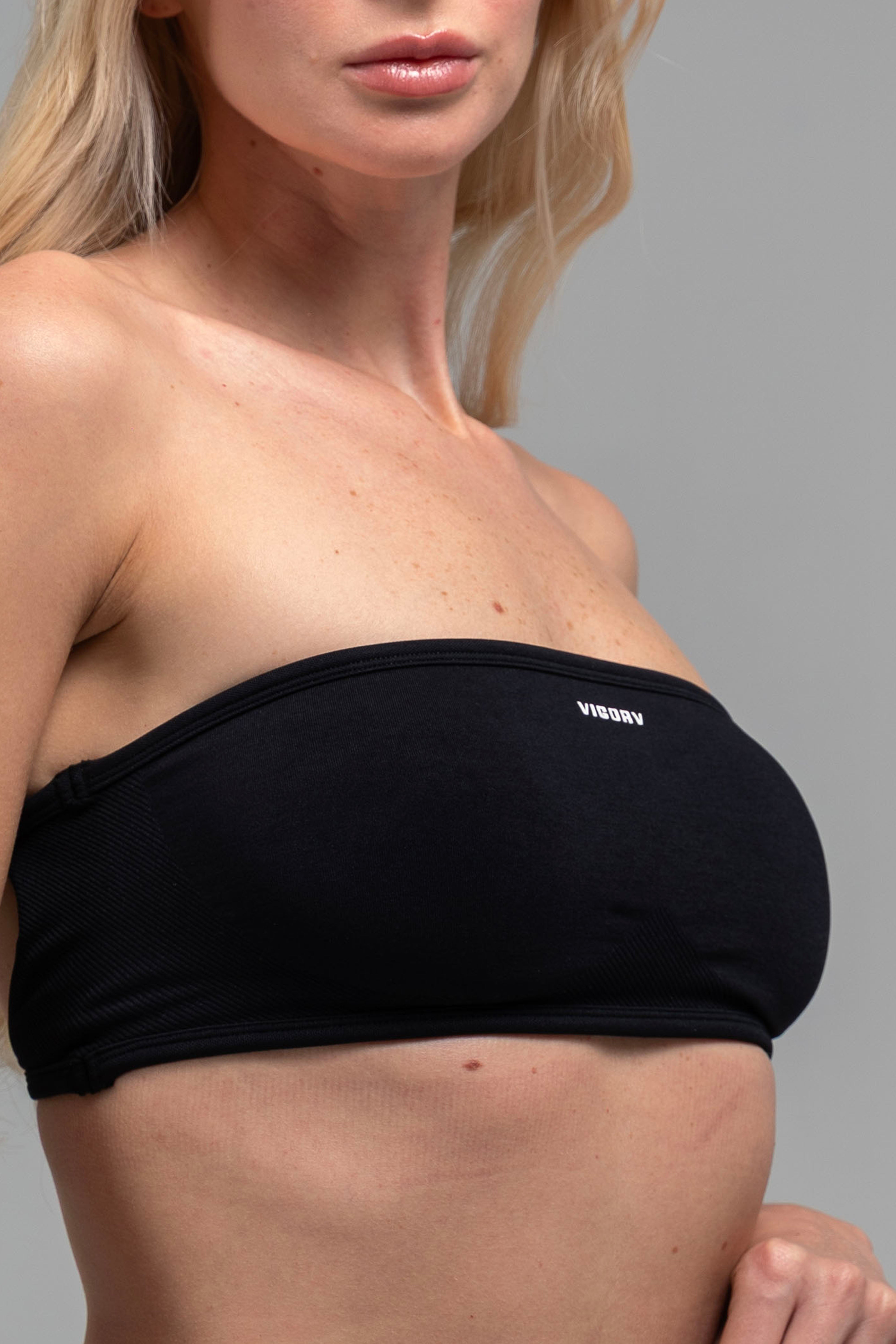 Vigorv Seamless Bandeau Bra - Jet black