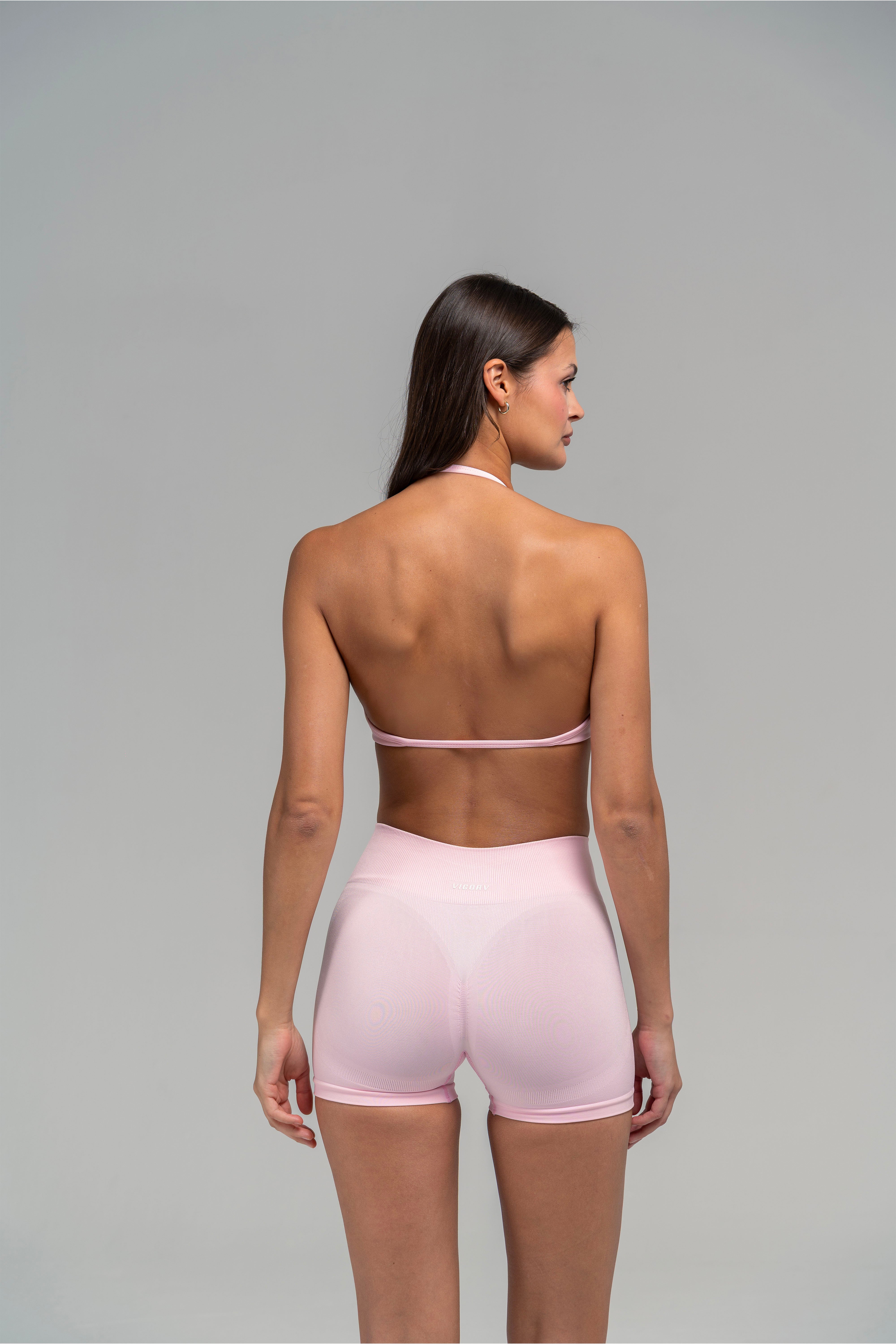 Vigorv Halter Seamless Bra -Pink