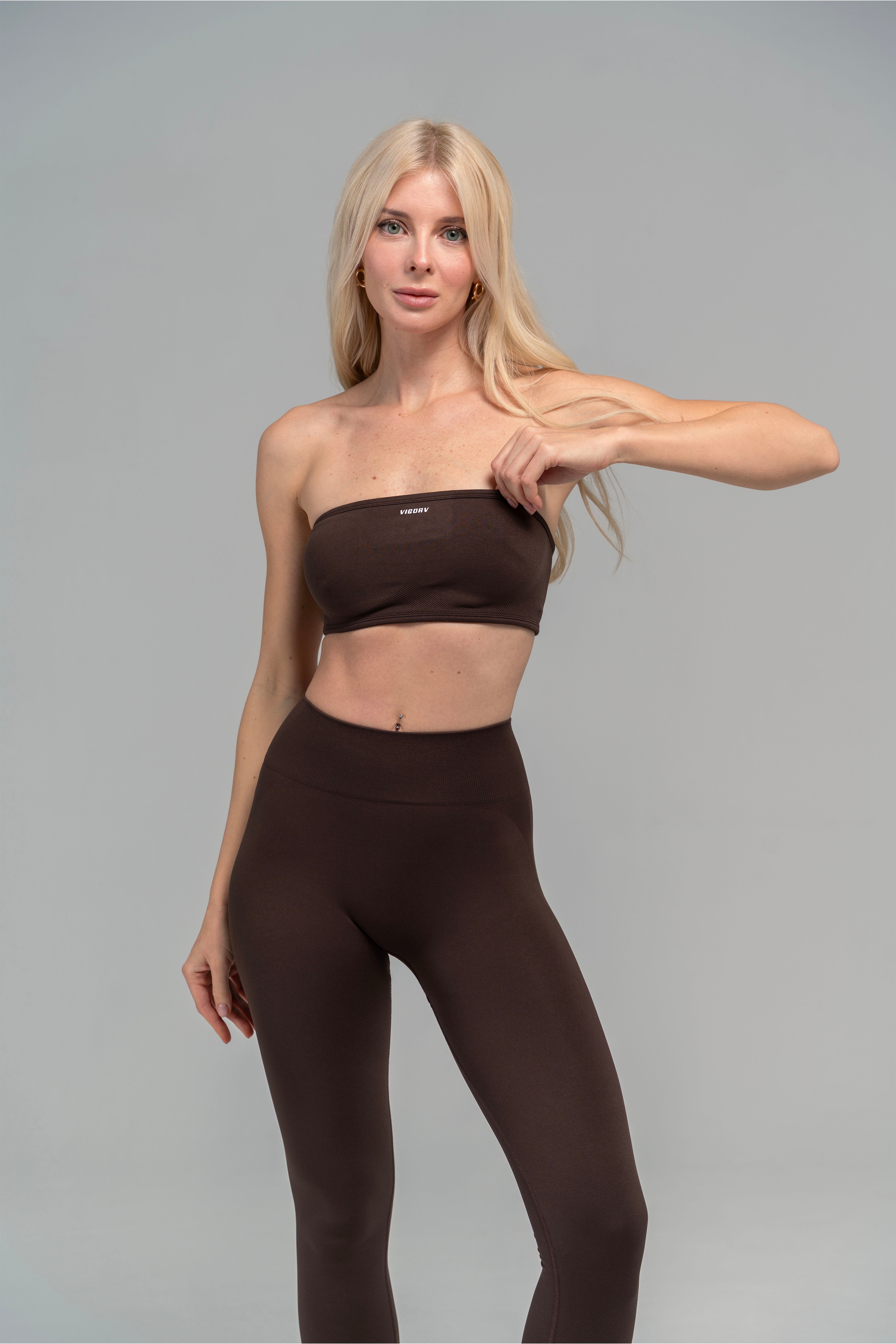Vigorv Seamless Bandeau Bra - Coffee