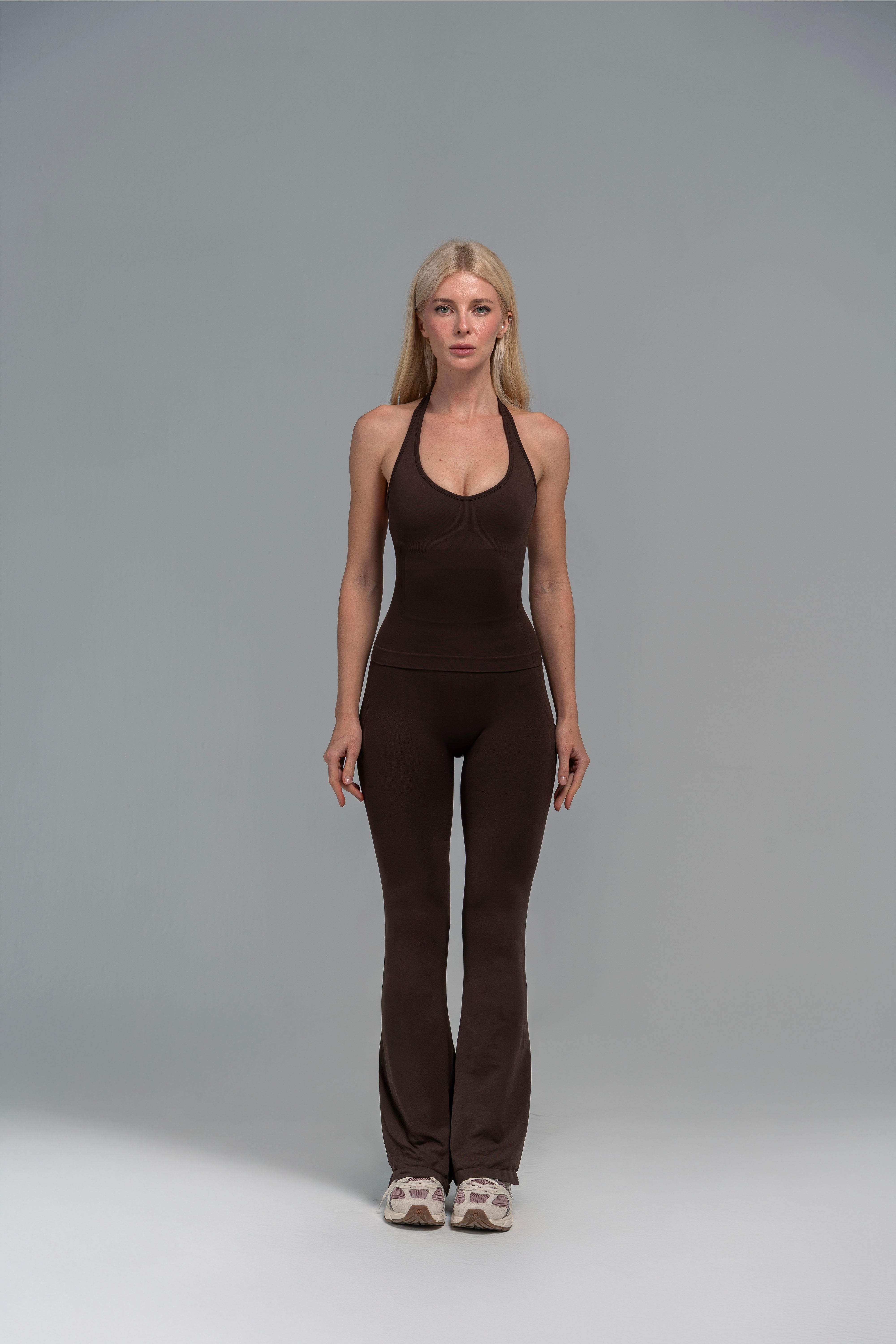 Vigorv Shaping Flare Leggings - Coffee