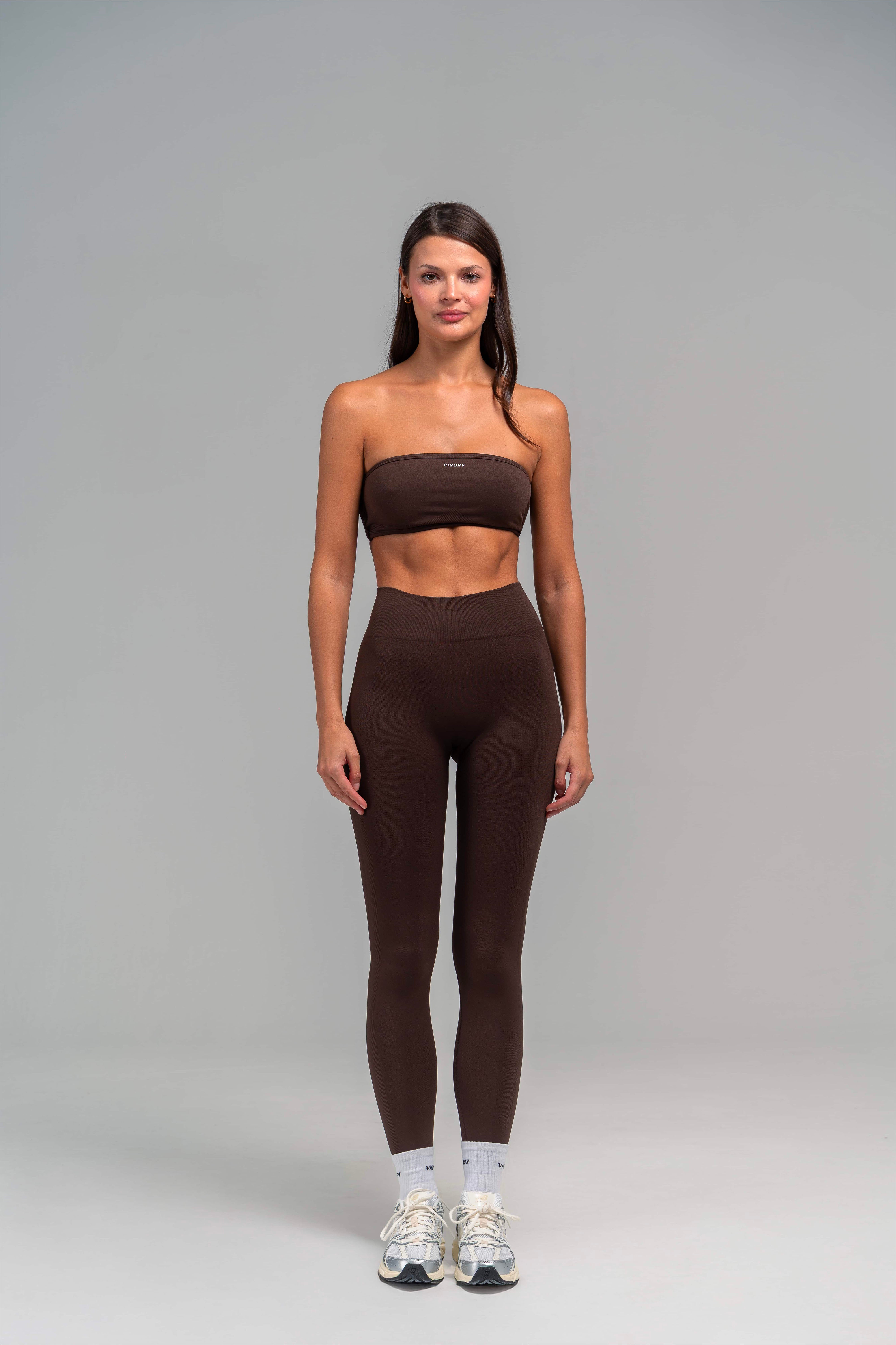Vigorv Shaping Scrunch Leggings - Coffee