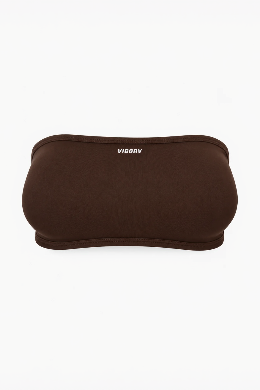 Vigorv Seamless Bandeau Bra - Coffee