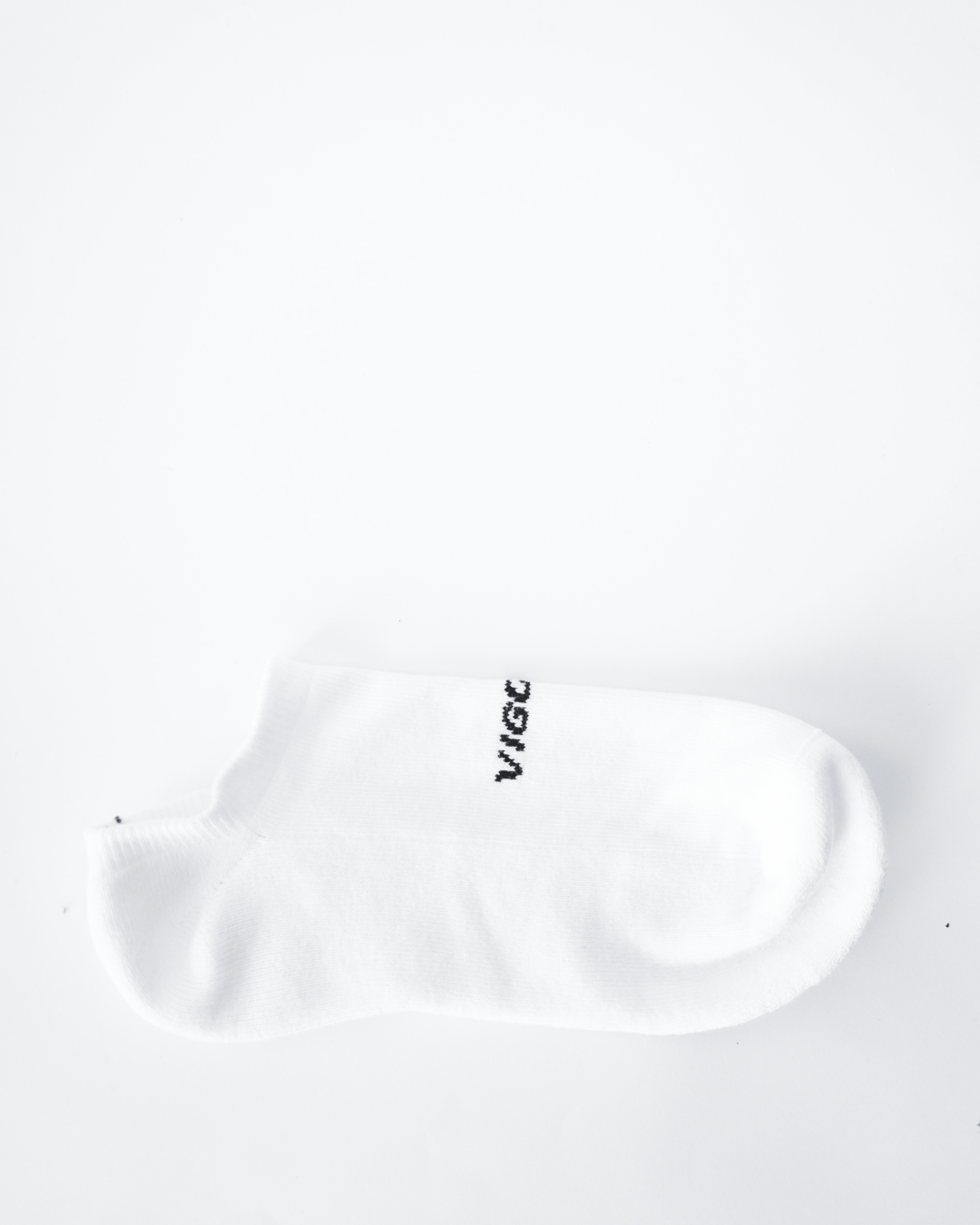 Vigorv short cotton crew socks white