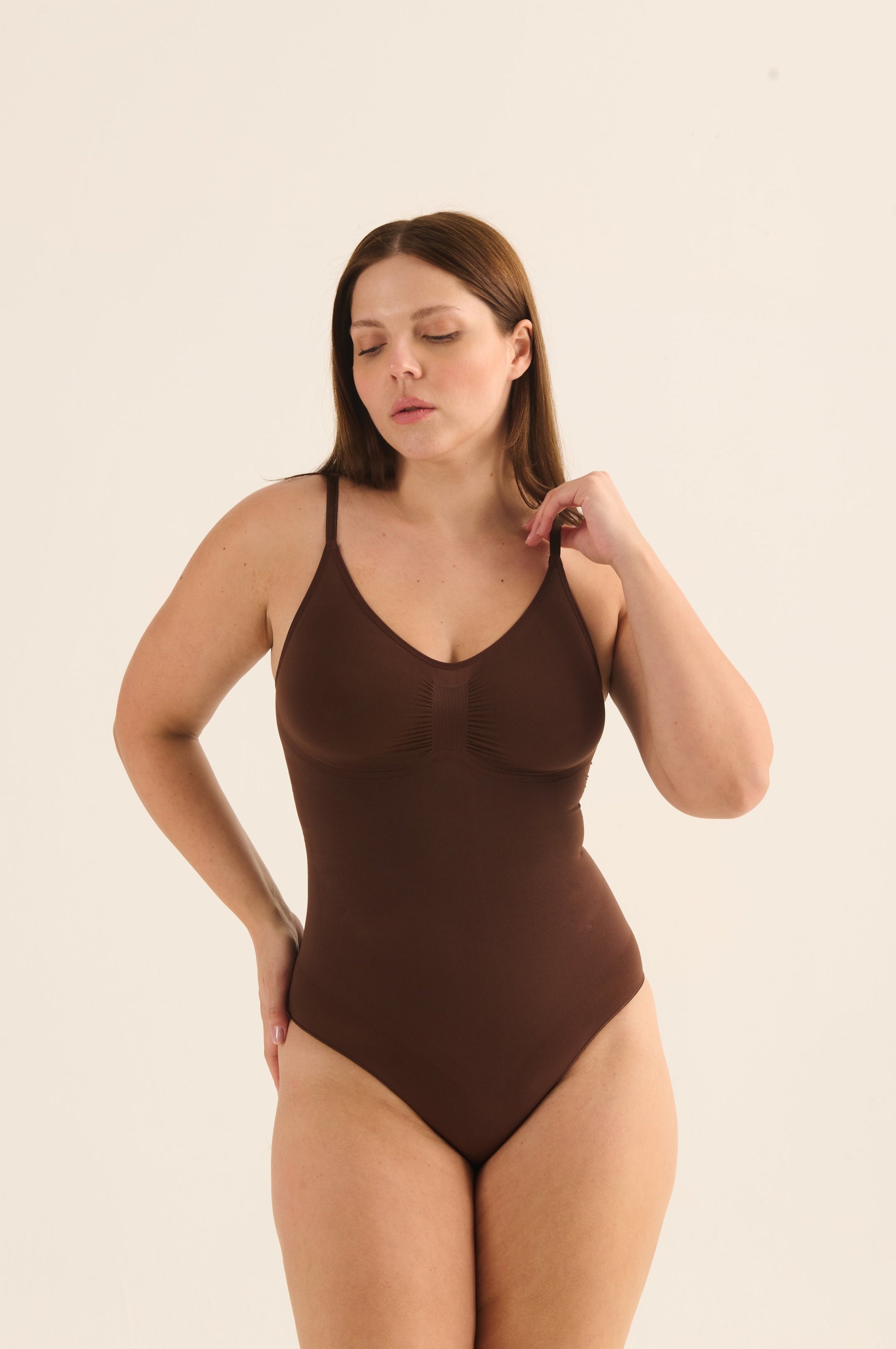 brief bodysuit - dark chocolate