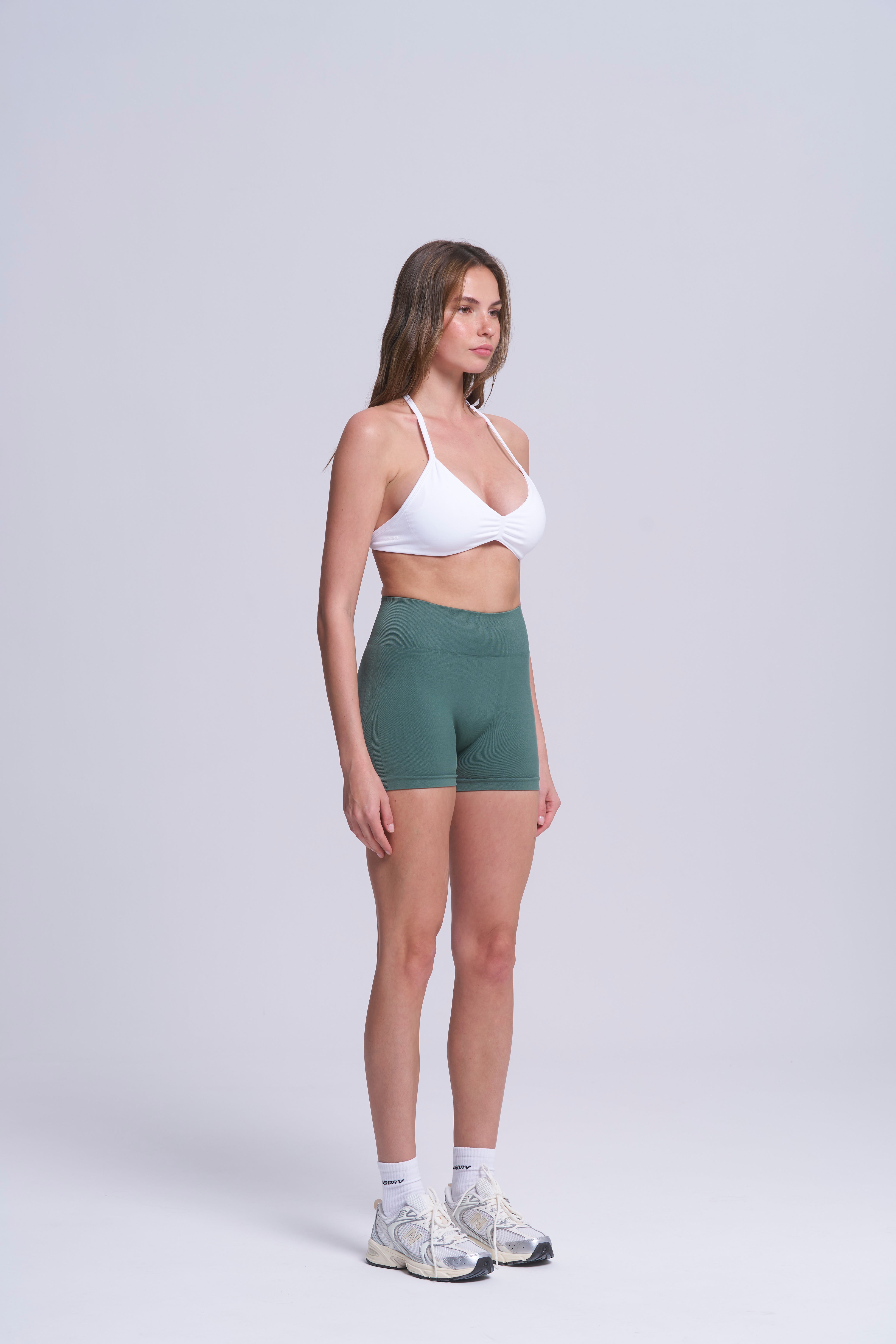 Vigorv Halter Seamless Bra - SALT WHITE